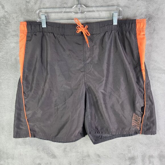 Men's Nike Black & Orange Athletic Shorts 9" Inseam Size XL - Picture 2 of 13
